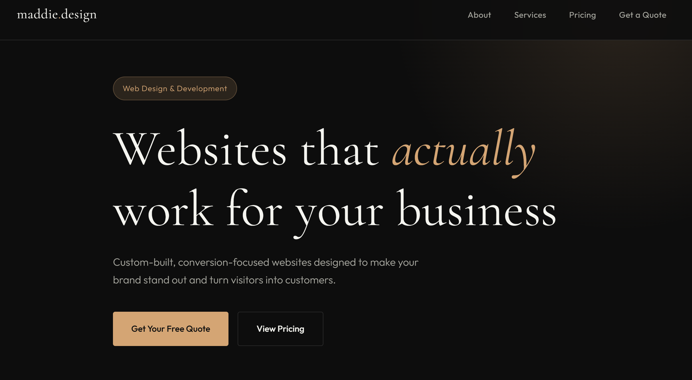 Freelance Web Design Site