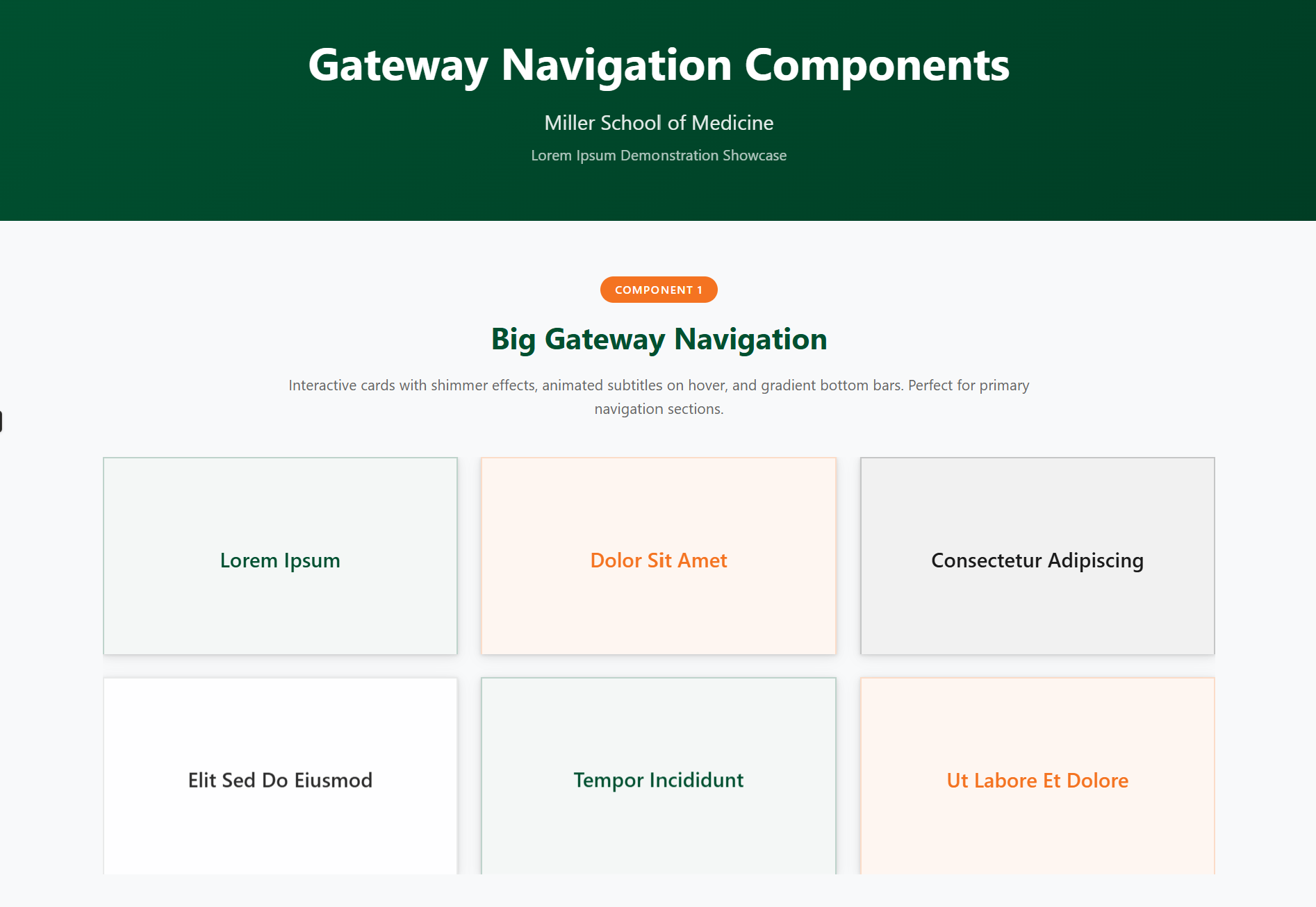 Gateway Navigation Components